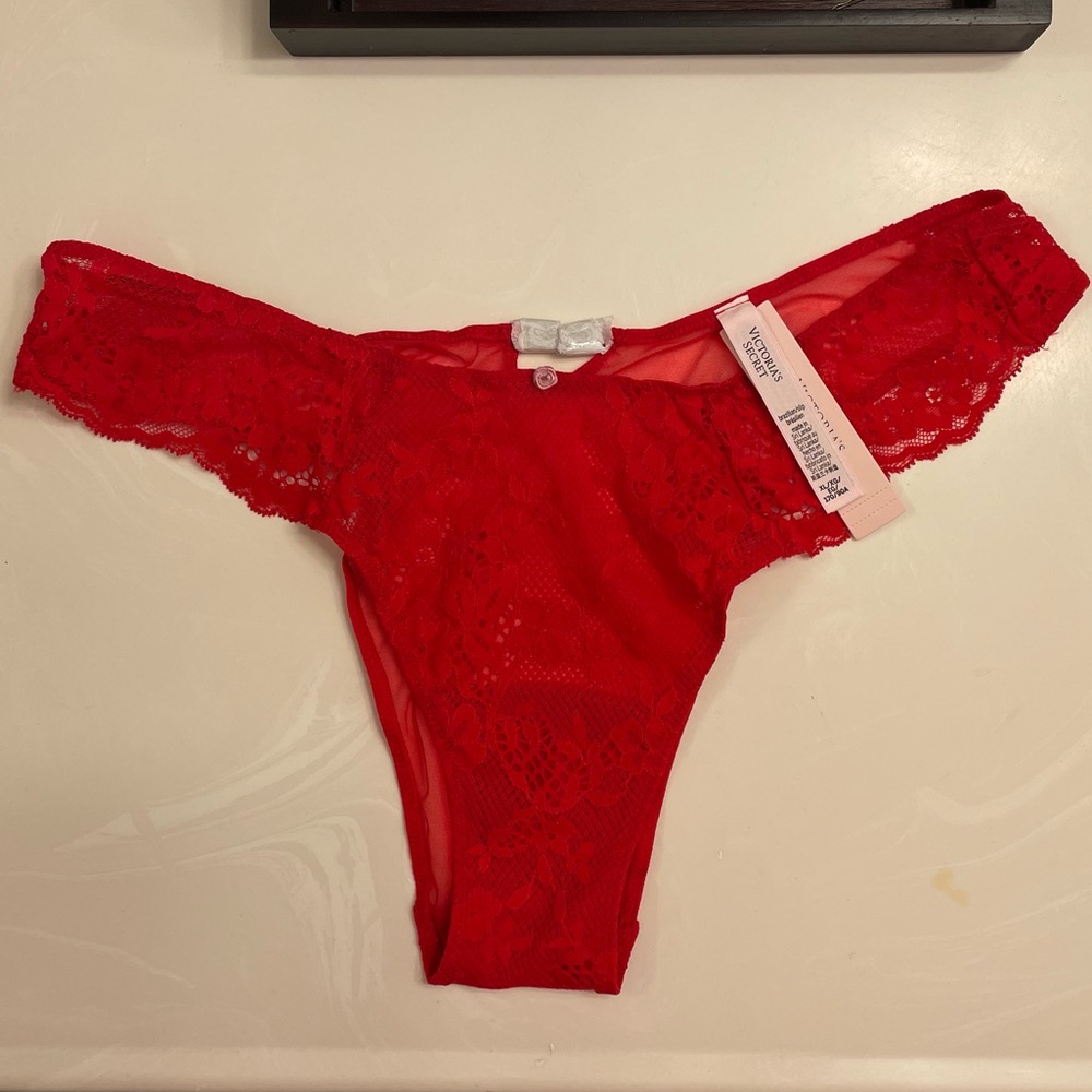 Victoria's Secret Rhinestone Lace Thong Panty